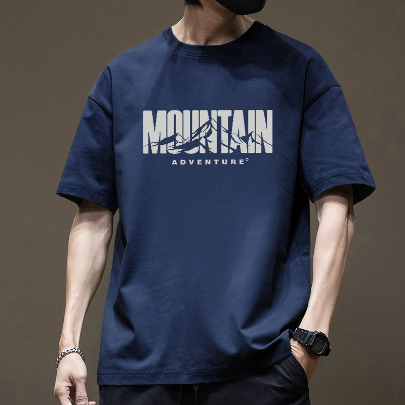 Simple and Luxurious Pure Cotton T-Shirt for Men, Short-Sleeved, Round Neck, Loose Fit, Solid Color, Durable, Suitable for Daily Wear at Home or Outside Simple and Luxurious Pure Cotton T-Shirt for Men, Short-Sleeved, Round Neck, Loose Fit, Solid Color, Durable, Suitable for Daily Wear at Home or Outside