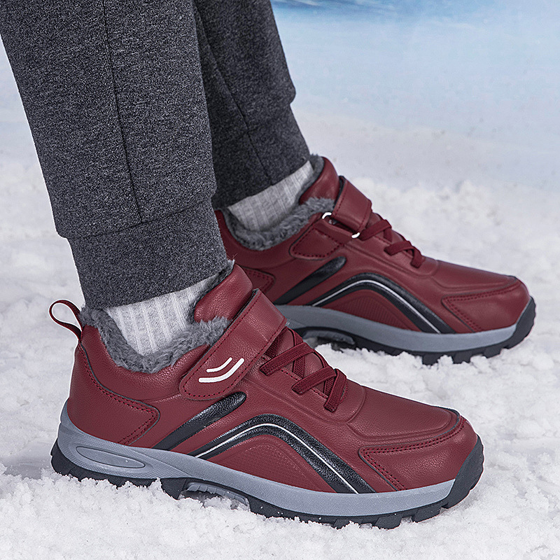 Nuevos zapatos para ancianos otoño e invierno para mujer, más zapatos de algodón grueso de terciopelo, zapatos deportivos antideslizantes para caminar, botas de nieve cálidas para mamá