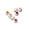 Acrylic beads with letters, accessory, 9×10mm, wholesale