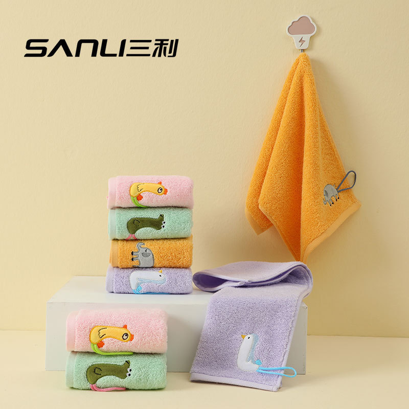 [New Children's Towel] Sanli Cotton Children's Towel Cartoon Embroidered Children's Towel 25*50 Kids Face Towel Wholesale