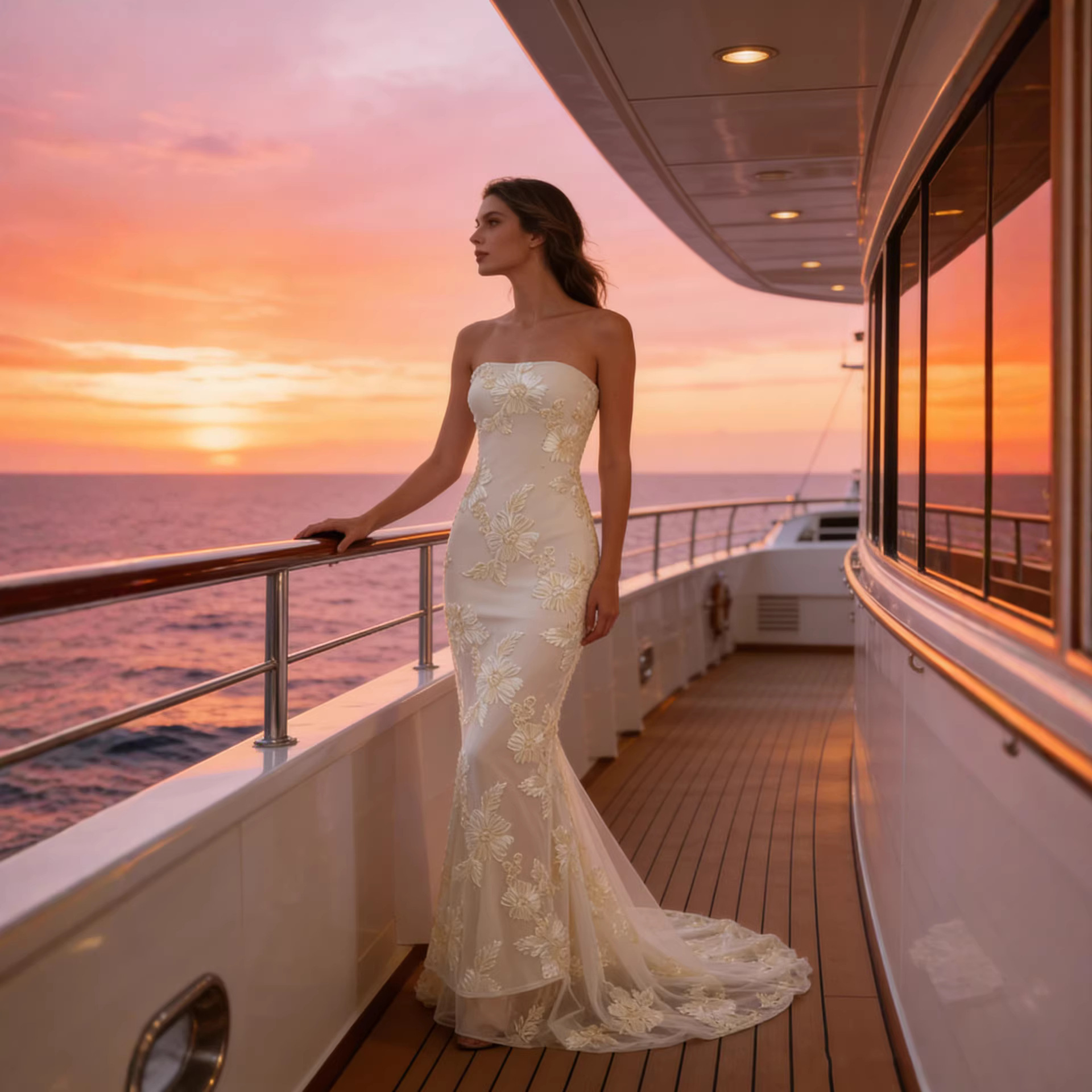 European and American Style White Strapless Fishtail Bodycon Dress, High-End Evening Gown in Socialite Style, Exclusively for Cross-Border Sales