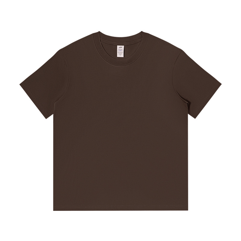 Cross-border Pure Cotton Short-sleeved T-shirt Men's European and American Loose Casual Crewneck Men's Summer Neutral Style Solid Color Base Shirt for Men