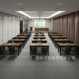 Modern Simple Two-Person Solid Wood Office Conference Training Table Multi-Functional Student Classroom Long Desk