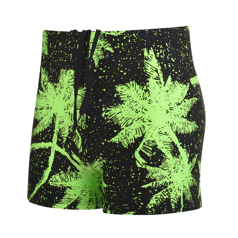 Traje de natación de playa de verano para nuevos hombres traje de equipo de natación de boxeador impreso de secado rápido de moda anti-vergüenza