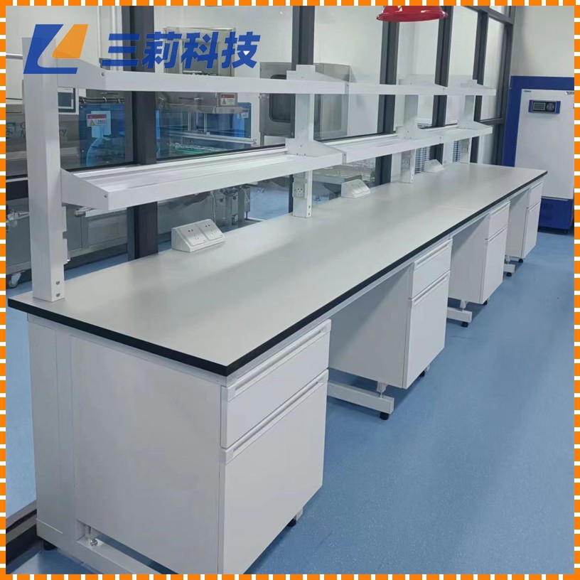 理化实验台 化验室含试剂架实验台 实验室边台