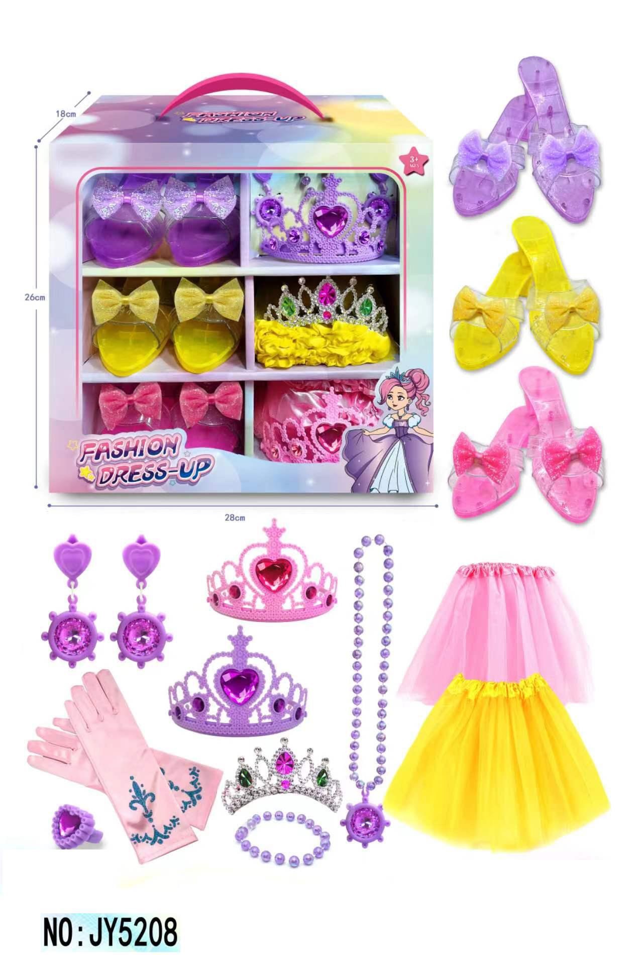 Nuevos productos transfronterizos princesa accesorios de vestir joyería corona caja de joyería chicas juegos de rol juguetes caseros