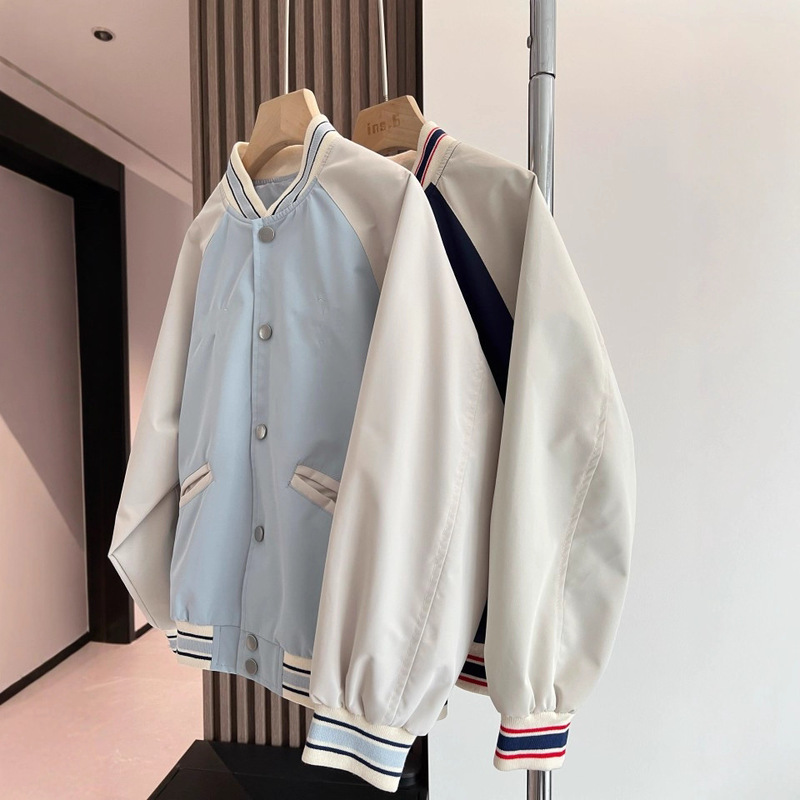 bh6278秋季男女中大童新款美式字母刺绣B家学院风棒球服夹克外套|undefined