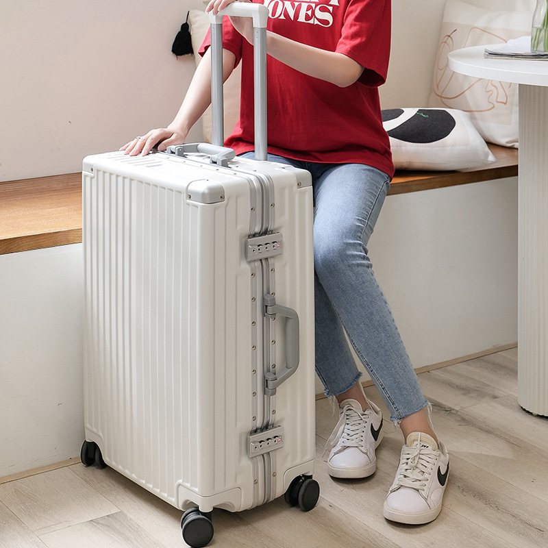 Aluminum frame trolley case abs password suitcase wear-resistant hard shell universal wheel shipping box net red explosions factory direct sales