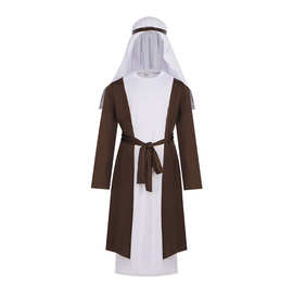 沙特阿拉伯cosplay服装 阿拉丁服装中东阿联酋牧羊人演出服长老服