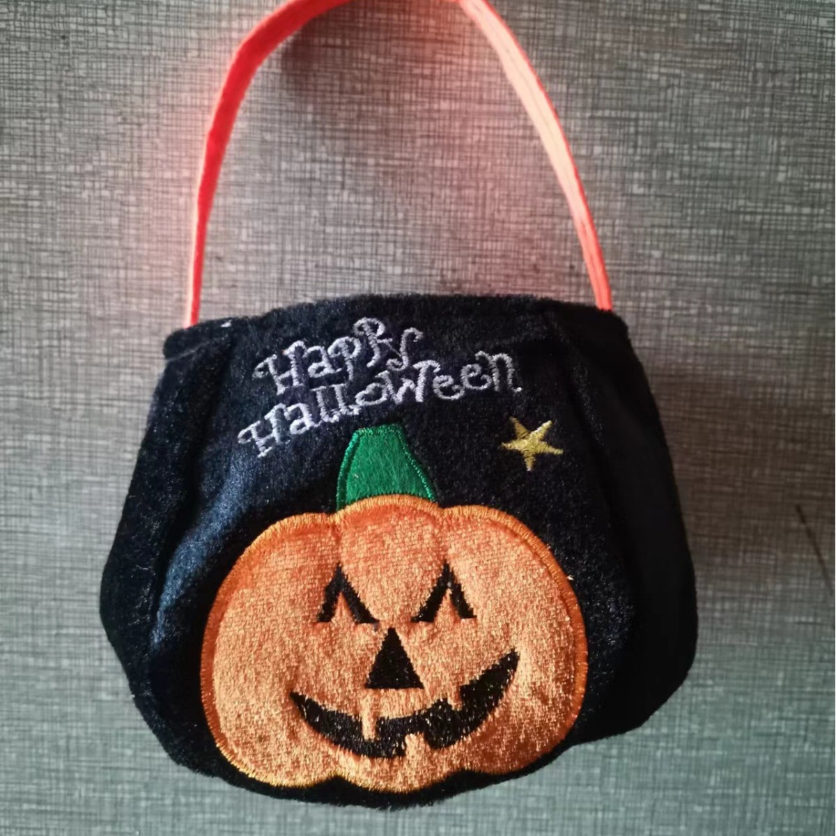 Accesorios de decoración de Halloween transfronterizos bolsas de calabaza portátiles bolsas de dulces bolsas de regalo tridimensionales no tejidas fiesta de fantasmas