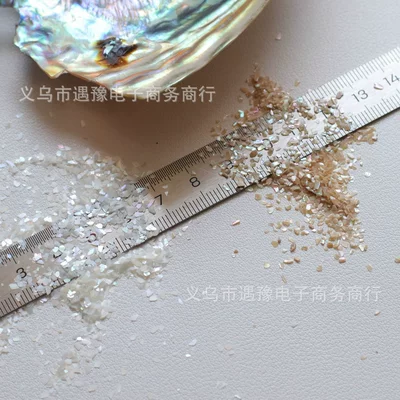 Natural Mother-Of-Pearl Shell Fragments, Thin Pieces of Abalone and White Shell for Nail Art, Nail Stickers, Handmade Jewelry DIY with Shiny Colored Shells