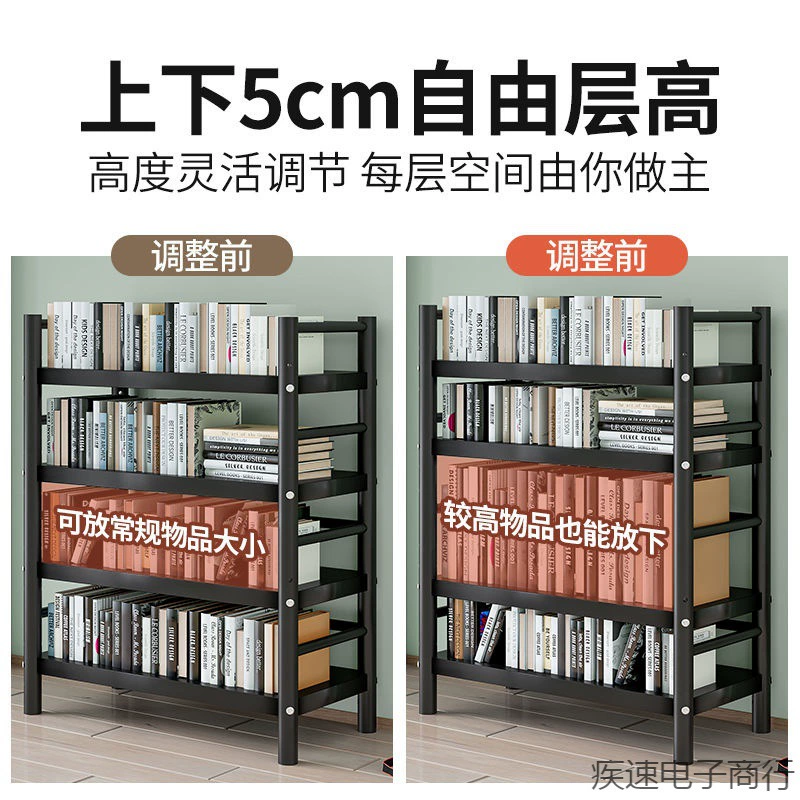 Утолщенная стальная полка для дома напольная stor age стеллаж многофункциональный детский студенческий стеллаж для хранения книг кованый железный стеллаж
