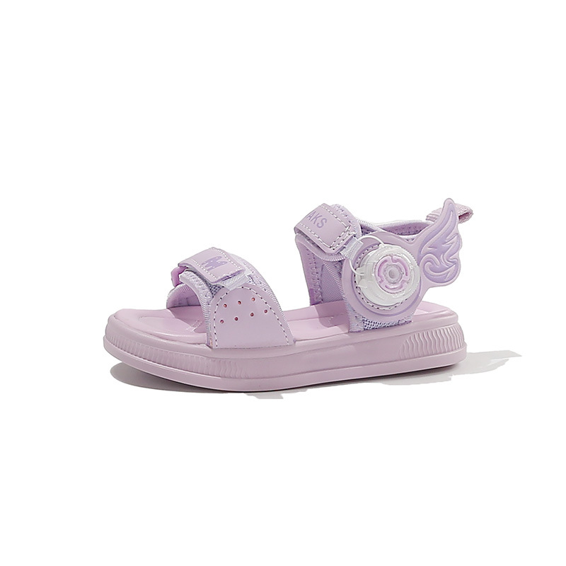 Sandálias de niñas 2026 verano nuevo niño botón giratorio princesa zapatos de playa zapatos de suela suave antideslizante zapatillas frías image 6