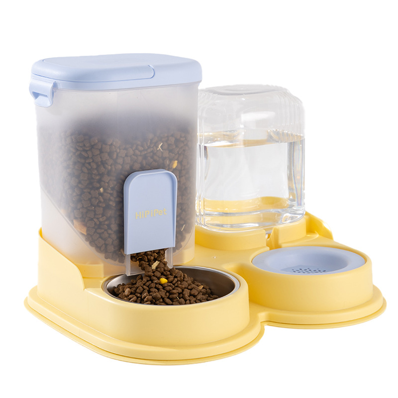 Dispositivo integral de alimentación de agua potable desmontable para perros y gatos con ventosas de dopamina inhibidores de bacterias