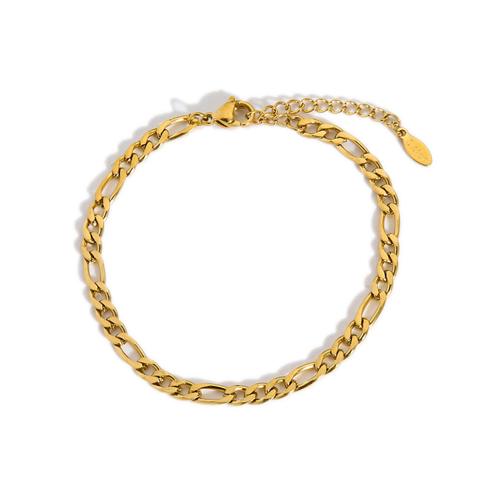 INS red con acero de titanio tobillas de acero para mujeres simple versátil de acero inoxidable 18K joyas de pie de oro no decolor joyas de pie de tobillas