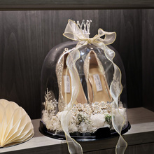 婚鞋盒带锁结婚接亲游戏道具创意盒子套圈婚礼藏鞋堵门水晶盒
