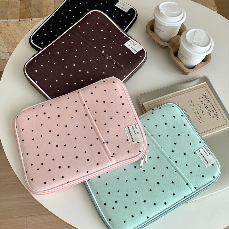 Laptop Sleeve High Quality Ins Style Star Print iPad Bag 13.3inch Suitable for MacBook