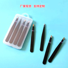 海外貨源不鏽鋼眉毛夾四件套裝拔毛夾眉毛眉鉗修眉夾睫毛鑷子套裝