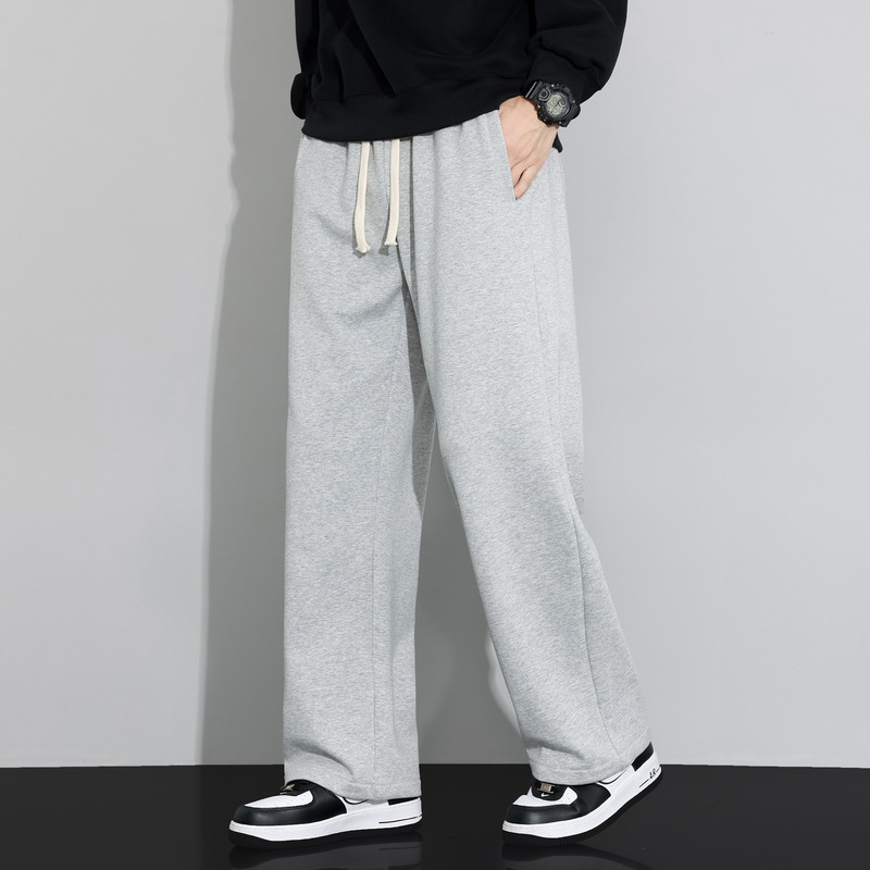 Sweatpants Men's Spring and Autumn Straight Casual Pants Loose Pants Men's Cotton All-match Fashionable Wide Leg Sports Pants for Teenagers Sweatpants Men's Spring and Autumn Straight Casual Pants Loose Pants Men's Cotton All-match Fashionable Wide Leg Sports Pants for Teenagers