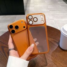 亚马逊 适用iPhone17ProMax 橙色保护壳磨砂电镀肤感苹果16手机壳