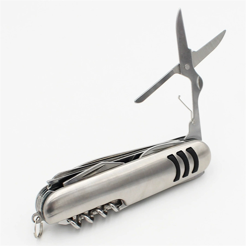 En stock tres pinturas 11 cuchillo abierto multi-funcional cuchillo del ejército suizo cuchillo multifuncional de acero inoxidable cuchillo de camping al aire libre