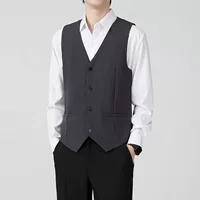 Мужской жилет для делового костюма весна-осень, повседневный, slim fit, высококачественный, модный, для свадеб и женихов