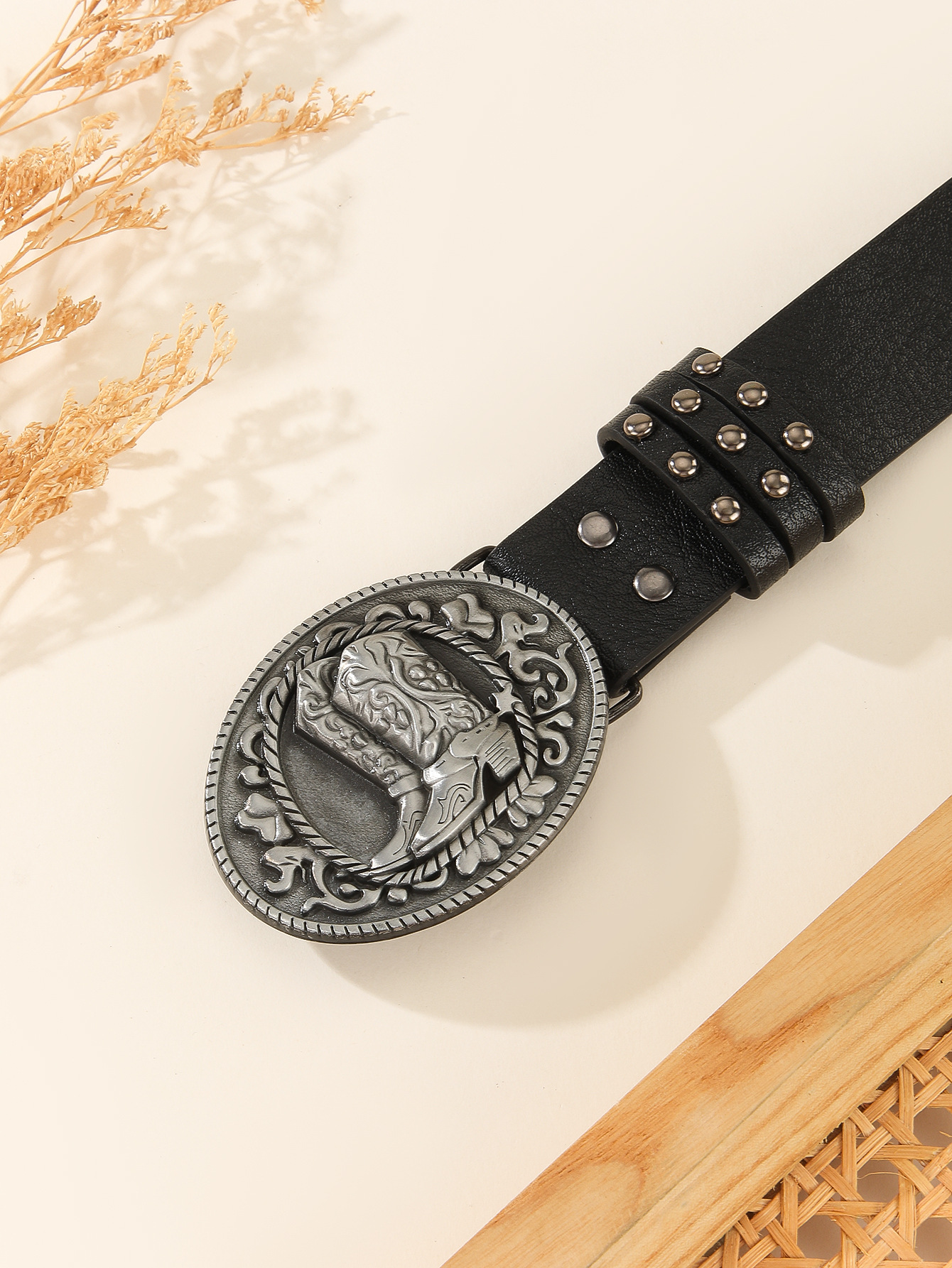 New Trend Belt Fashion Personality Willow Spikes Youth Belt Punk Snap Pants Belt Spot Wholesale_viptrois.com