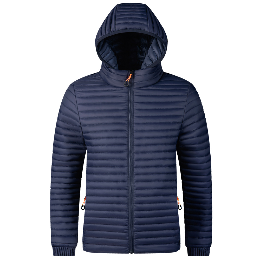 Chaqueta de algodón transfronteriza para hombre 2024 Chaqueta de invierno Chaqueta de algodón ligera delgada Chaqueta de algodón de perlas de gran tamaño ligera Ropa de invierno para hombre al por mayor