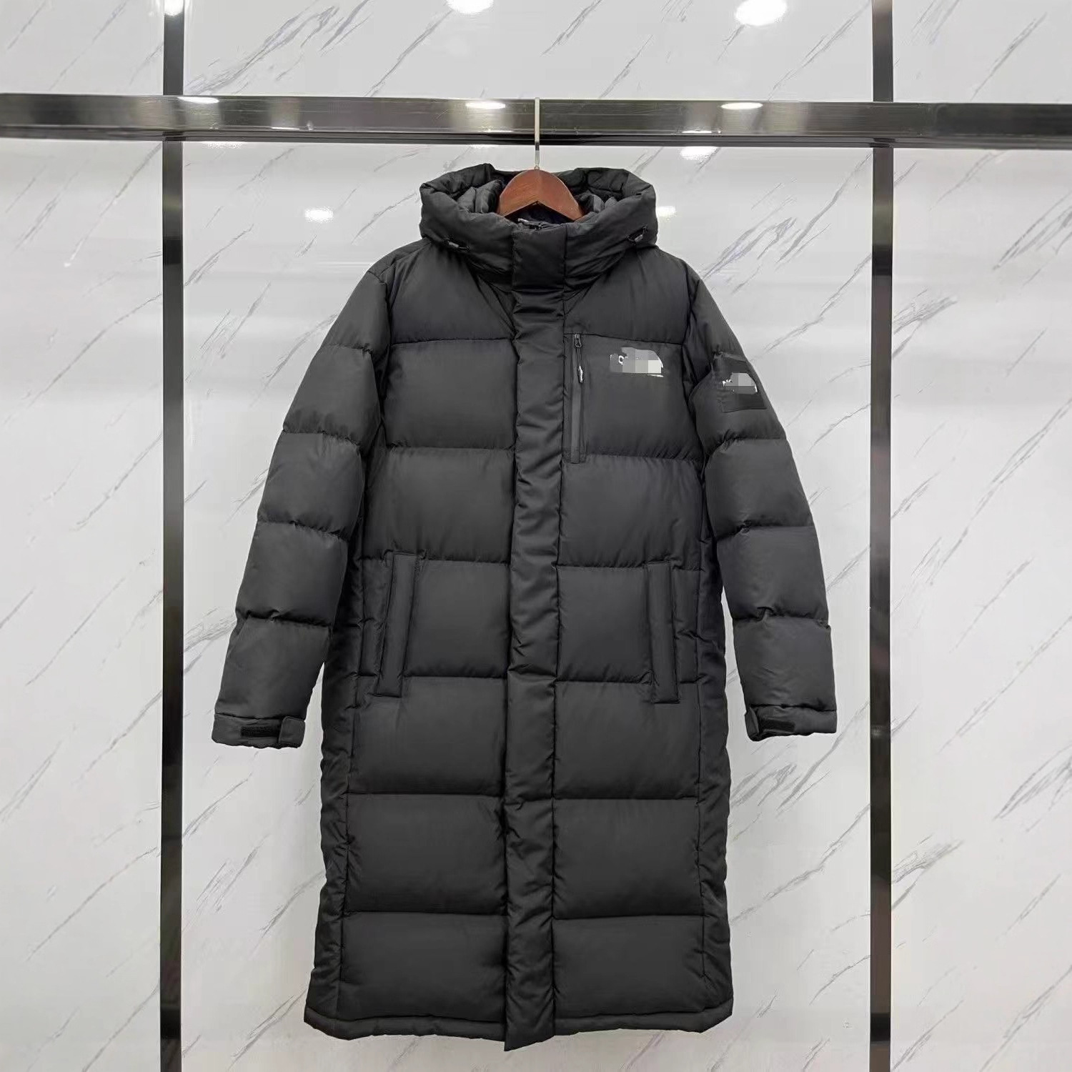 Velvet keep warm windproof down jacket with hood for men and women