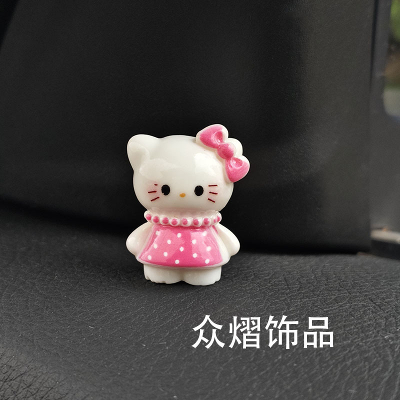 可爱卡通立体格纹裙喵喵萌粒公仔 diy装饰品盲袋配件车载桌面摆件|undefined