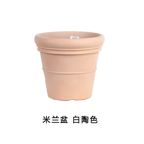 Gabriel Milan European-style imitation clay double-sided Monet pot Hongyue hydrangea lightweight round simple plastic planting pot