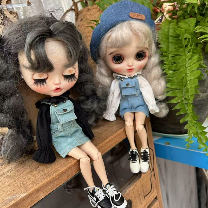 Тканевая юбка (Blythe) ob22/ob24 джинсовый комбинезон-юбка с передним карманом, одежда для куклы