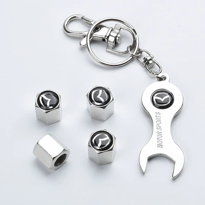 personalized valve cap anti-deflation | Other Automotive Exterior Supplies - mazda-silver-wrench-4-pack