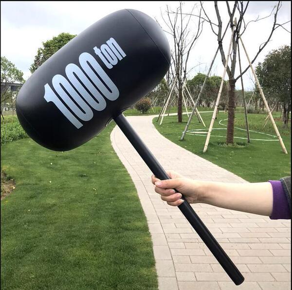 Big interactive cartoon hammer