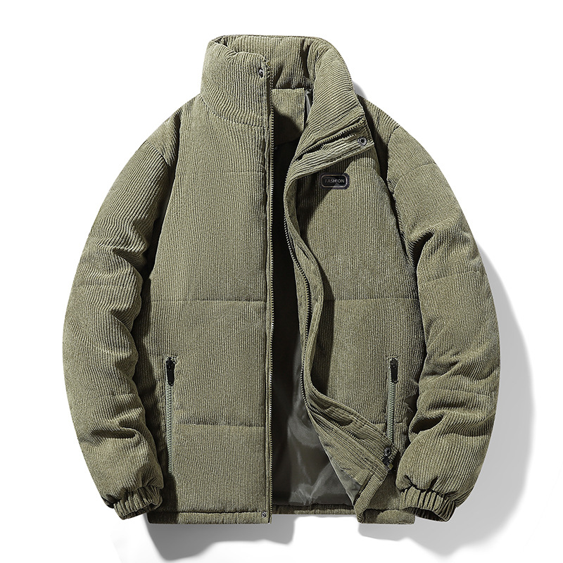 Neue Herren-Baumwollwattierte Jacke für Herbst/Winter 2025 – Dicke Thermojacke mit Baseballkragen_voghion.com