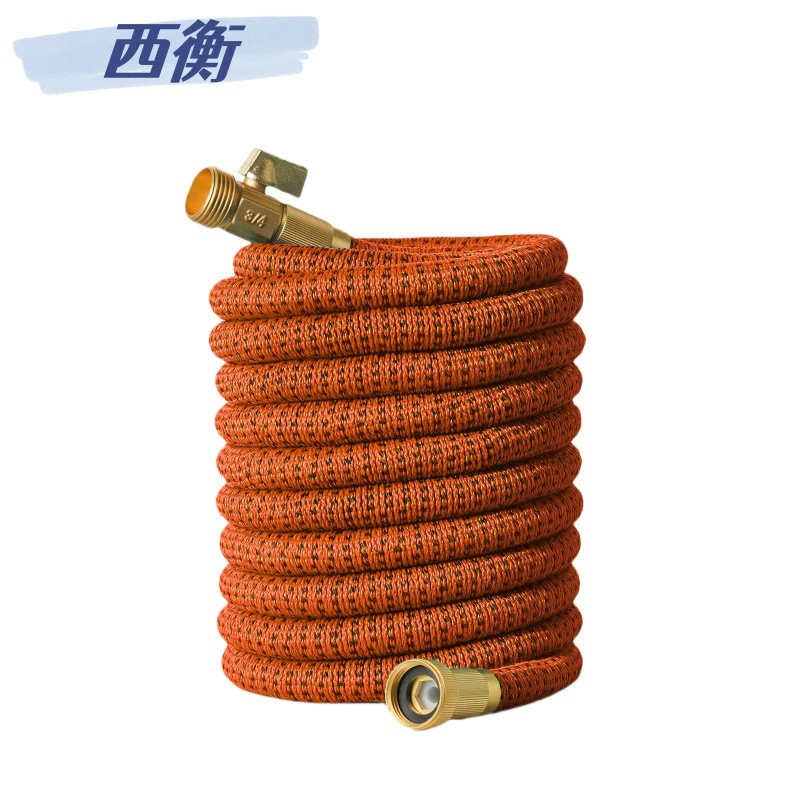 Водопроводная труба 3 раза телескопическая водопроводная труба сад поливает цветы и поливает овощи волшебный шланг для мойки автомобиля высокого давления водяной пистолет оранжевый черный