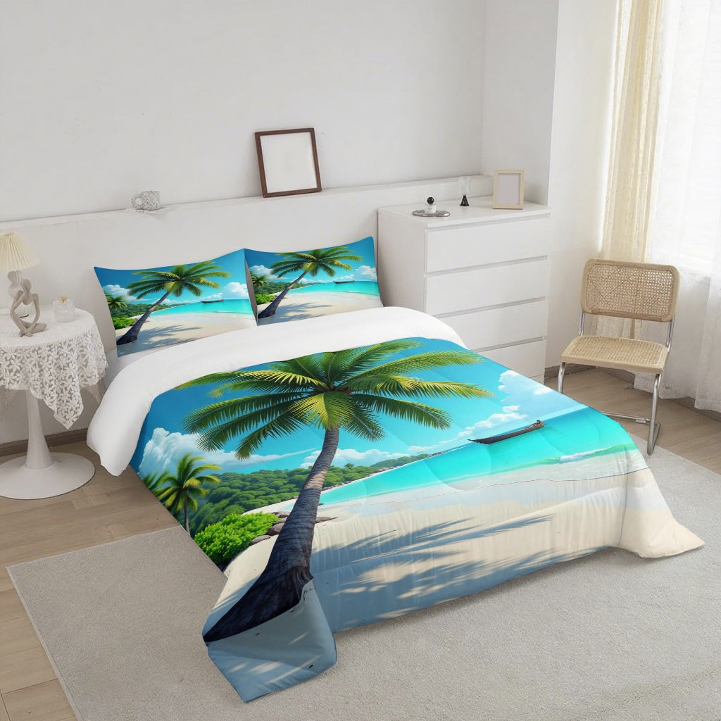 TEMU / JIT nuevo producto de impresión digital de alta definición con vistas al mar 180gms fabricantes de colcha de suministro directo a las figuras se pueden fijar