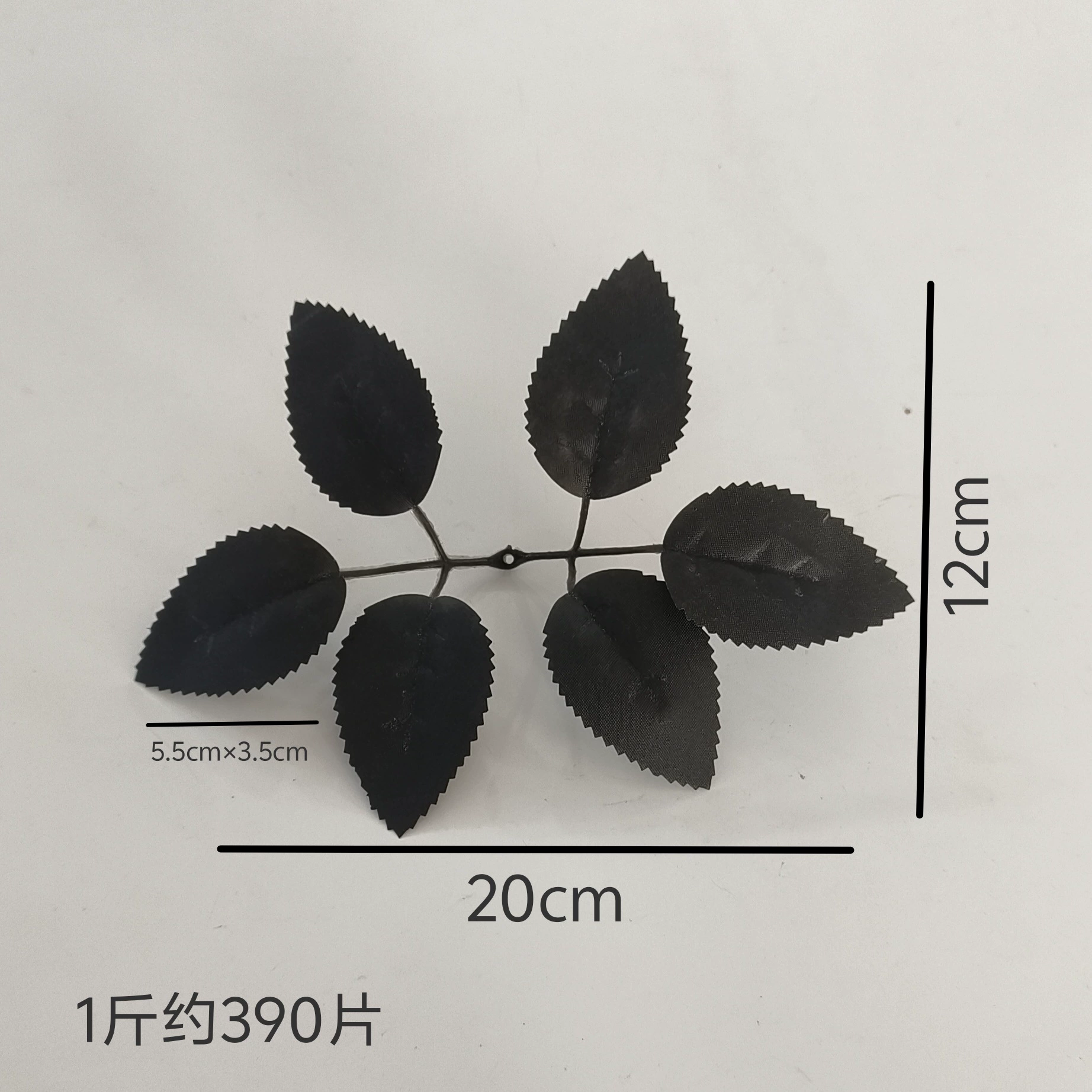 Factory green leaves artificial plant with 3-prong 5-prong 6-prong rose leaf artificial plant accessory rose leaf