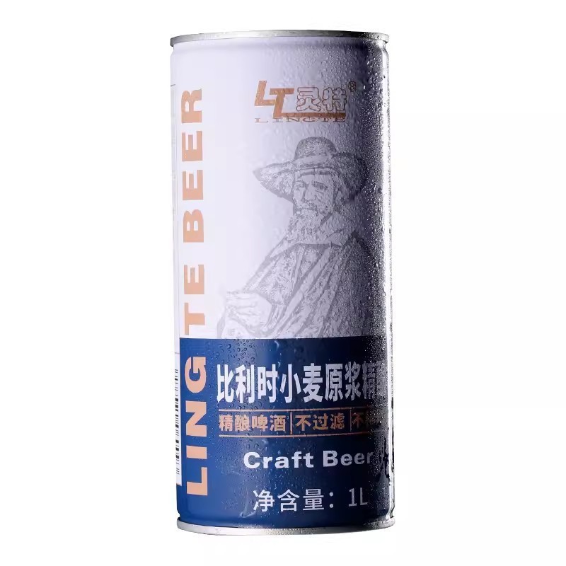灵特比利时小麦原浆精酿啤酒1L大罐装 果啤风味果味白啤整箱批发|undefined