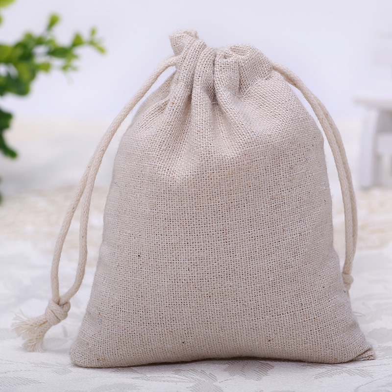 棉布袋棉麻白色礼品束口袋 帆布袋 饰品袋 首饰包装袋全棉袋10X12