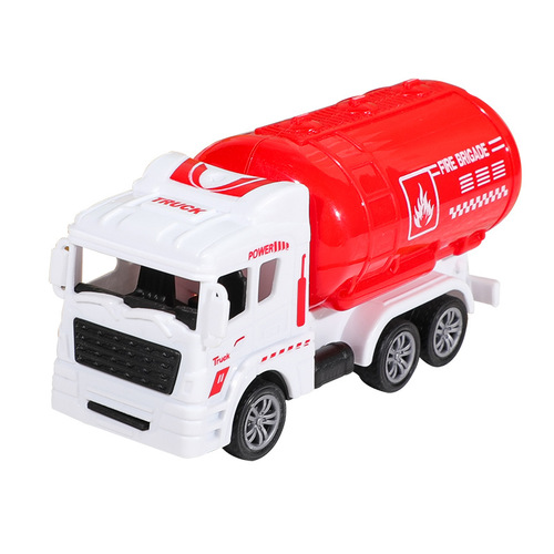 Children's Inertial Recoil Fire Truck Boy Recoil Cloud Ladder Rescue Fire Truck Simulation Model Toy from a Street Stall