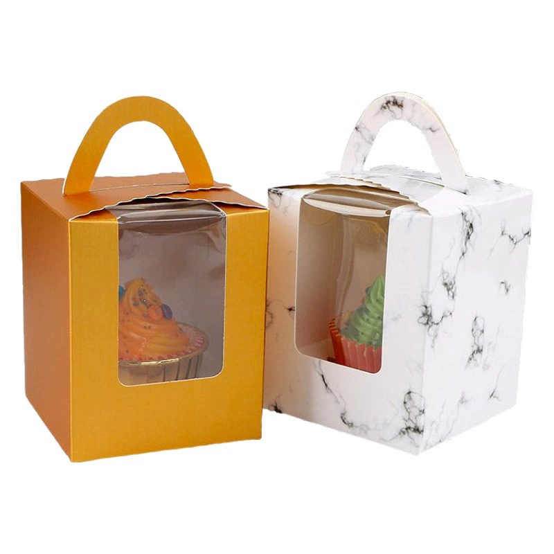 1 портативная упаковочная коробка для кексов с окном, коробка для яичных пирогов, коробка для кексов, упаковочная коробка для запеченных десертов, коробка для кондитерских изделий