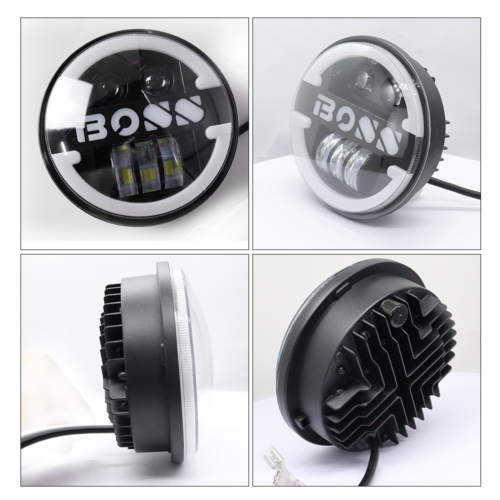 Cross-Border Hot-Selling Harley Motorcycle Spotlight 5.75 Inch 60W Wrangler Boss Car Led Headlight Modification Headlight