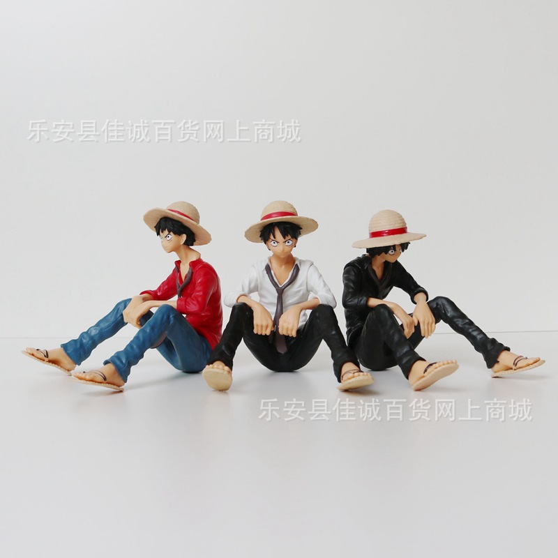 3 색 선택적인 앉아있는 루피 자동차 장식품 루피 케이크 핸드 오피스 도매 원피스 루피 자동차 액세서리