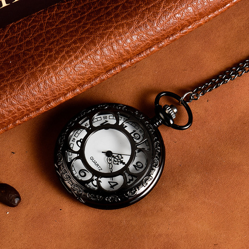 Quartz Large Silver Petal Quartz Pocket Watch, Retro Pocket Watch Wholesale, Factory Wholesale Pocket Watch 8141