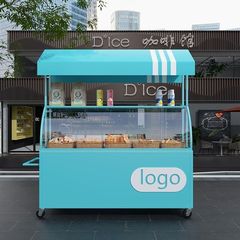 商场促销手推车带防尘罩移动摆摊车多功能蛋糕鸭脖卤味甜品售卖车