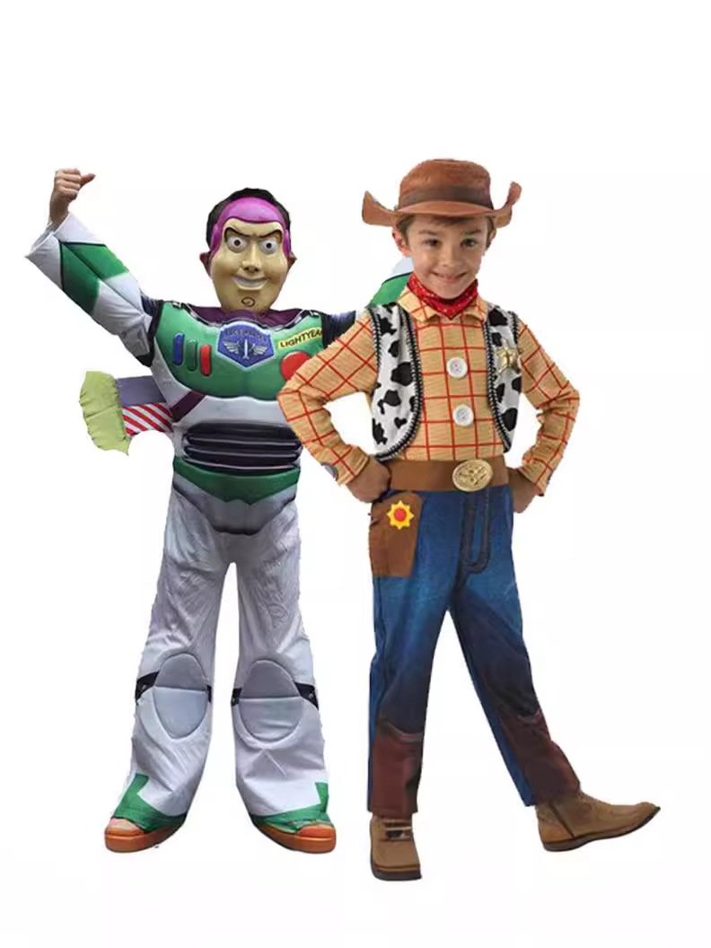 Disfraz de una pieza de Buzz Lightyear para niños, personaje de dibujos animados, para Halloween
