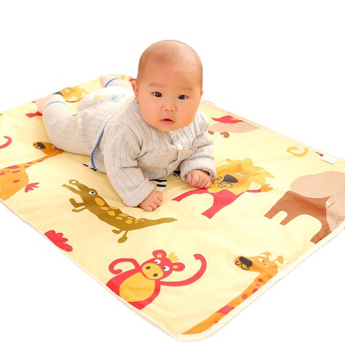 Dulaiduwan mother and baby cotton infant 3-layer waterproof diaper pad baby large 75*120 newborn diaper