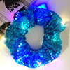 Summer new stage effect LED sequins large intestine circle hair ring fashion cute sports bundle hair hoop hair hoe