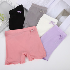 Women's Anti-Slip Underwear Leggings Breathable and Comfortable with Bowknot, Solid Color, Women's Straight Leggings, Elastic Four-Corner Underwear for New Products